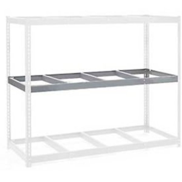 Global Equipment Additional Level For Wide Span Rack 60"Wx36"D No Deck 1200 Lb Capacity, Gray 716255